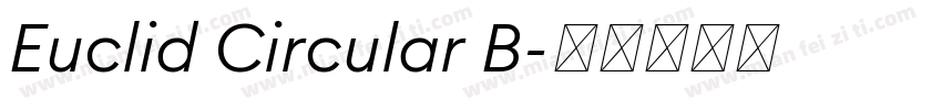 Euclid Circular B字体转换